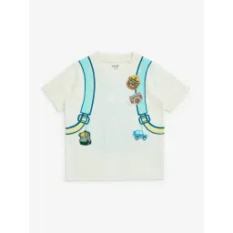 HOP Kids by Westside White Printed Cotton T-Shirt-picture-10