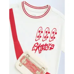 HOP Kids by Westside White Skater-Inspired Cotton T-Shirt image 5