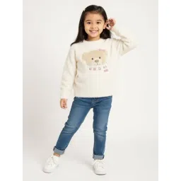 HOP Kids by Westside White Teddy Design Sweater-picture-16