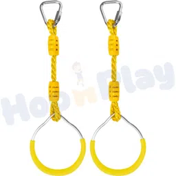 hop n play Kids Hanging Metal Gymnastic Fitness Rings Set - Indoor & Outdoor-picture-11