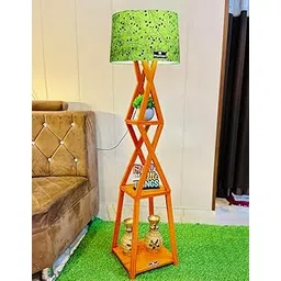 Hopdezyo Italian Gift Floor Lamp with Home Decor Green Cotton Fabric Drum Shade, Bulb, Wiring, E27 Holder Included, Pack of 1-picture-12