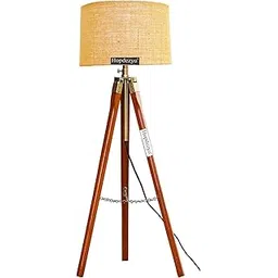 Hopdezyo Italian Lamp with Home Decor Corner Design Jute Drum Shade, Bulb, Wiring, E27 Holder Included, Pack of 1, LED, Brown-picture-11