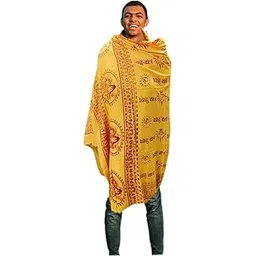hope kart Full Body Size Om Namah Shivay Printed Shawl for God Shivaya Prayer Shiv Pooja for Men Women Orange, 1.8 x 1.10 Meters, Pack of 1-picture-14