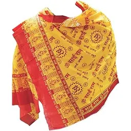 hope kart Shawl for Saibaba Om Sai Ram Shawl for God Prayer Pooja for Men Women, Cotton, Orange, 1.5 x 0.75 Meters, Pack of 1-picture-10