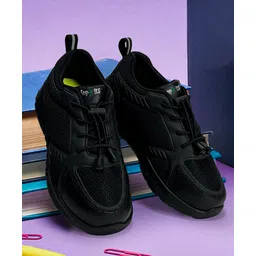 Hopits Mesh Designed School Shoes - Black-picture-21