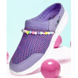 Hopits Mesh Detailed & Stars Designed With Detachable Bracelet Shoes - Purple-picture-28