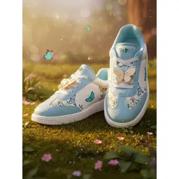 Hopits WonderWalk Girls Printed Lace-Ups Round Toe Sneakers-picture-10