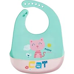 Hopop Silicone Bib for Baby | Waterproof Silicone Baby Bib for Feeding with Crumb Catcher | Adjustable Neckline with Buttons | Washable & Reusable | Suitable from 6 to 36 Months-picture-21