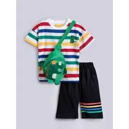 hopscotch 2-Pc Striped T-shirt & Shorts with Bag-picture-37