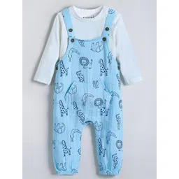 Hopscotch Boys 2-Pc Animal Cotton Dungaree Set-picture-12