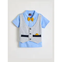 Hopscotch Boys 2-Pc Mock Vest Cotton Shorts Set image 4