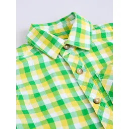 Hopscotch Boys Checked Print Casual Shirt-picture-19