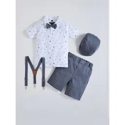 Hopscotch Boys Classic Bow Tie Cotton Short Clothing Set-picture-22