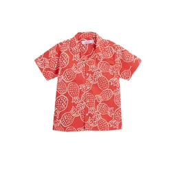 Hopscotch Boys Comfort Graphic Printed Cotton Casual Shirt-picture-51
