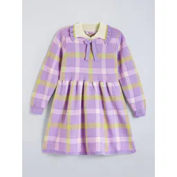 Hopscotch Checked Fit & Flare Dress-picture-49