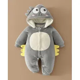 hopscotch Dinosaur Applique Hooded Bodysuit-picture-47