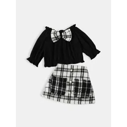 Hopscotch Girls Black & White Top with Skirt-picture-20
