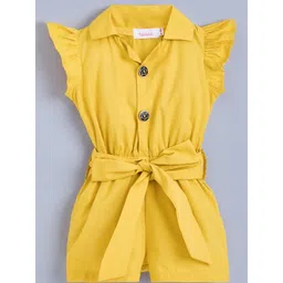 Hopscotch Girls Cotton Yellow Jumpsuit-picture-44