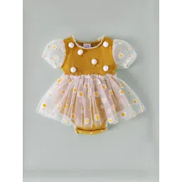Hopscotch Girls Daisy Tulle & Pom-Pom Onesie-picture-33