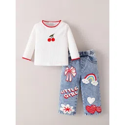 Hopscotch Girls Embellished T-shirt with Trousers-picture-52