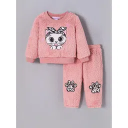 Hopscotch Girls Printed Sweatshirt With Joggers-picture-52