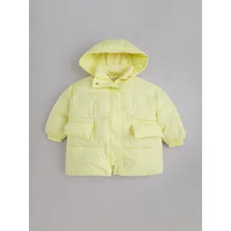 Hopscotch Girls Solid Puffer Hooded Long Coat-picture-36
