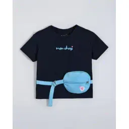 hopscotch Girls Typographic Print Oversized Fit Round-Neck T-Shirt-picture-11