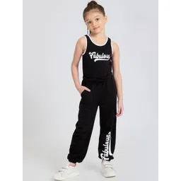 Hopscotch Girls Viscose Rayon 2 Piece Ribbed Trim T-shirt & Joggers-picture-16