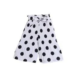 Hopscotch Girls White Printed Pleated Culottes Trousers-picture-39