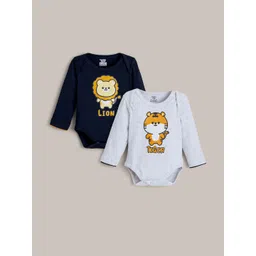 Hopscotch Kids-Boys Pack of 2 Set Cotton Bodysuit-picture-30