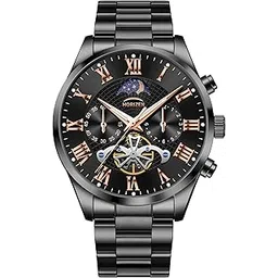 horizen Chronograph Premium Stainless Steel Analogue Luxury Watch for Men (Black)-picture-38
