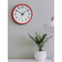 Horo White Handcrafted Round Solid 35 cm Analogue Wall Clock-picture-29