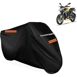 Horseyaart - Bike Cover Waterproof Compatible with Bajaj Pulsar NS200 Bike Cover with Elastic and Belt Bukle Lock or Reflective Stipe (Black)-picture-30