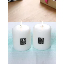 HOSLEY White Wax Pillar Candle - Set of 2-picture-28