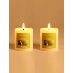 HOSLEY White Wax Pillar Candle - Set of 2-picture-14