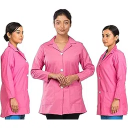 hospriqs Unisex Full Sleeves Lab Coat - Pink-picture-28