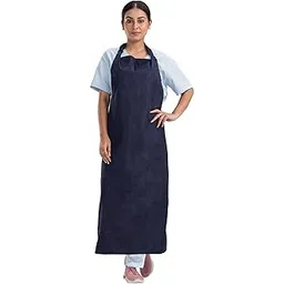 HOSPRIQS Reusable Waterproof Front Apron For Hospital & Home Use Tie-Type | Size - 45”x23” | Navy Blue (Pack Of 1)-picture-19
