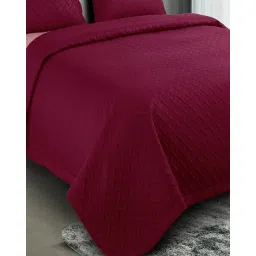 hosta homes 280 TC Quilted Double Bed Cover with Pillow Covers image 3