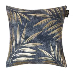 hosta homes Blue Velvet Floral 16X16 Inches Cushion Covers (Pack of 2) image 3