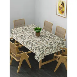 HOSTA HOMES Beige & Black Digital Printed 6 Seater Table Covers-picture-39