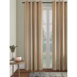Hosta Homes Beige Polyester 10 ft Blackout Long Door Curtain-picture-12