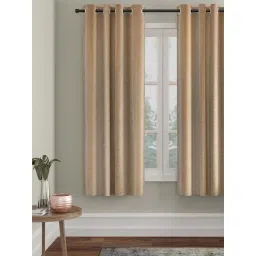 Hosta Homes Beige Polyester 5 ft Blackout Window Curtain-picture-15