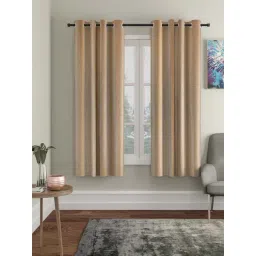 Hosta Homes Beige Polyester 6 ft Blackout Window Curtain - Set of 2-picture-17