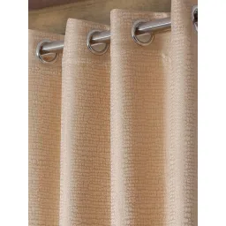 Hosta Homes Beige Polyester 9 ft Blackout Long Door Curtain image 2