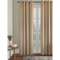 Hosta Homes Beige Polyester 9 ft Blackout Long Door Curtain image 1