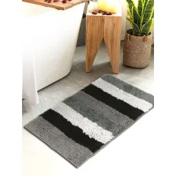 Hosta Homes Black & Grey Cotton Water Absorbent Anti Skid Multipurpose Mat-picture-28