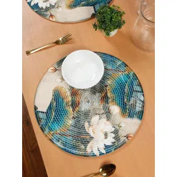 HOSTA HOMES Blue & White   Floral Printed Table Placemats image 1