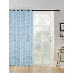 HOSTA HOMES Blue & White Geometric Door Curtain-picture-29