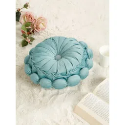 HOSTA HOMES Blue Floral Soft Velvet Reversible Cushions-picture-12