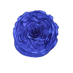 HOSTA HOMES Blue Set of 2 Round Rose Flower Design Satin Cushion Covers image 4